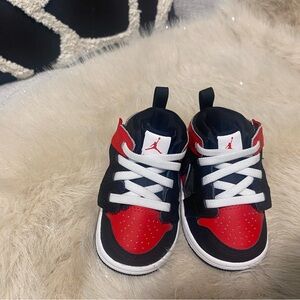 Jordan Kids Black and Red Sneakers